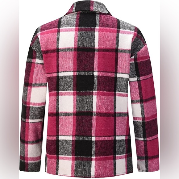 Vintage Wool Plaid Shacket Jacket Women's Lumberjack Jackets Jones New York - Picture 2 of 3